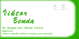 viktor benda business card